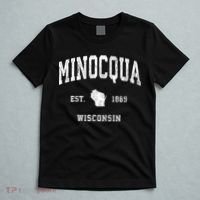 Minocqua Wisconsin Wi Vintage Athletic T-Shirt thumb 5
