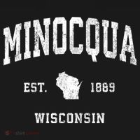 Minocqua Wisconsin Wi Vintage Athletic T-Shirt thumb 7