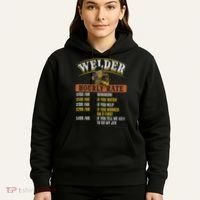 Metal Worker Welding MIG Welder Funny Welder Hourly Rate Hoodie thumb 5