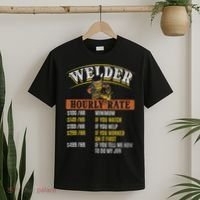 Metal Worker Welding MIG Welder Funny Welder Hourly Rate T-Shirt thumb 2