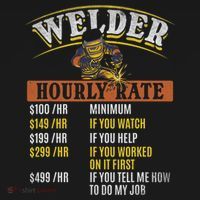 Metal Worker Welding MIG Welder Funny Welder Hourly Rate Women's Hoodie thumb 2