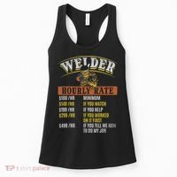 Metal Worker Welding MIG Welder Funny Welder Hourly Rate Women's Tank Top thumb 0