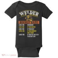 Metal Worker Welding MIG Welder Funny Welder Hourly Rate Baby Bodysuit thumb 0