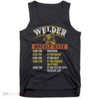 Metal Worker Welding MIG Welder Funny Welder Hourly Rate Tank Top thumb 0