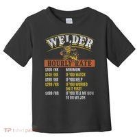 Metal Worker Welding MIG Welder Funny Welder Hourly Rate Toddler T-Shirt thumb 0