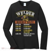 Metal Worker Welding MIG Welder Funny Welder Hourly Rate Women's Long Sleeve Shirt thumb 0