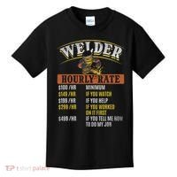 Metal Worker Welding MIG Welder Funny Welder Hourly Rate Kids T-Shirt thumb 0
