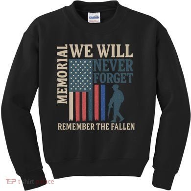 Memorial We Will Never Forget Kids Sweatshirt
