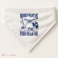 Mamono World Women Want Me Fish Fear Me USA-Made Doggie Bandana thumb 0