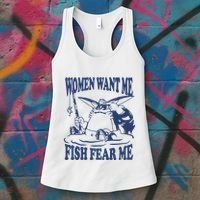 Mamono World Women Want Me Fish Fear Me Women's Tank Top thumb 3