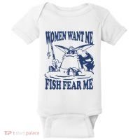 Mamono World Women Want Me Fish Fear Me Baby Bodysuit thumb 0
