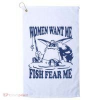Mamono World Women Want Me Fish Fear Me Golf Towel thumb 0