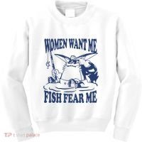 Mamono World Women Want Me Fish Fear Me Kids Sweatshirt thumb 0