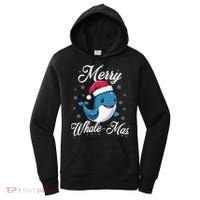 Merry Whalemas Whale With Santa Hat Orcas Christmas Puns Women's Hoodie thumb 0