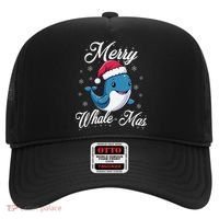Merry Whalemas Whale With Santa Hat Orcas Christmas Puns Hat thumb 0