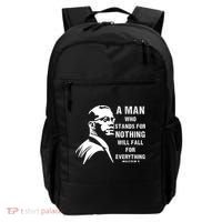 Malcolm X A Man Who Stands For Nothing Will Fall For Black History Month Backpack thumb 0
