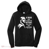 Malcolm X A Man Who Stands For Nothing Will Fall For Black History Month Women's Hoodie thumb 0