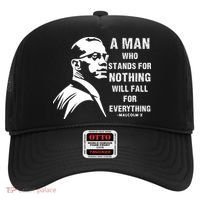 Malcolm X A Man Who Stands For Nothing Will Fall For Black History Month Hat thumb 0