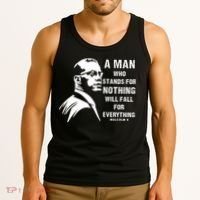 Malcolm X A Man Who Stands For Nothing Will Fall For Black History Month Tank Top thumb 3