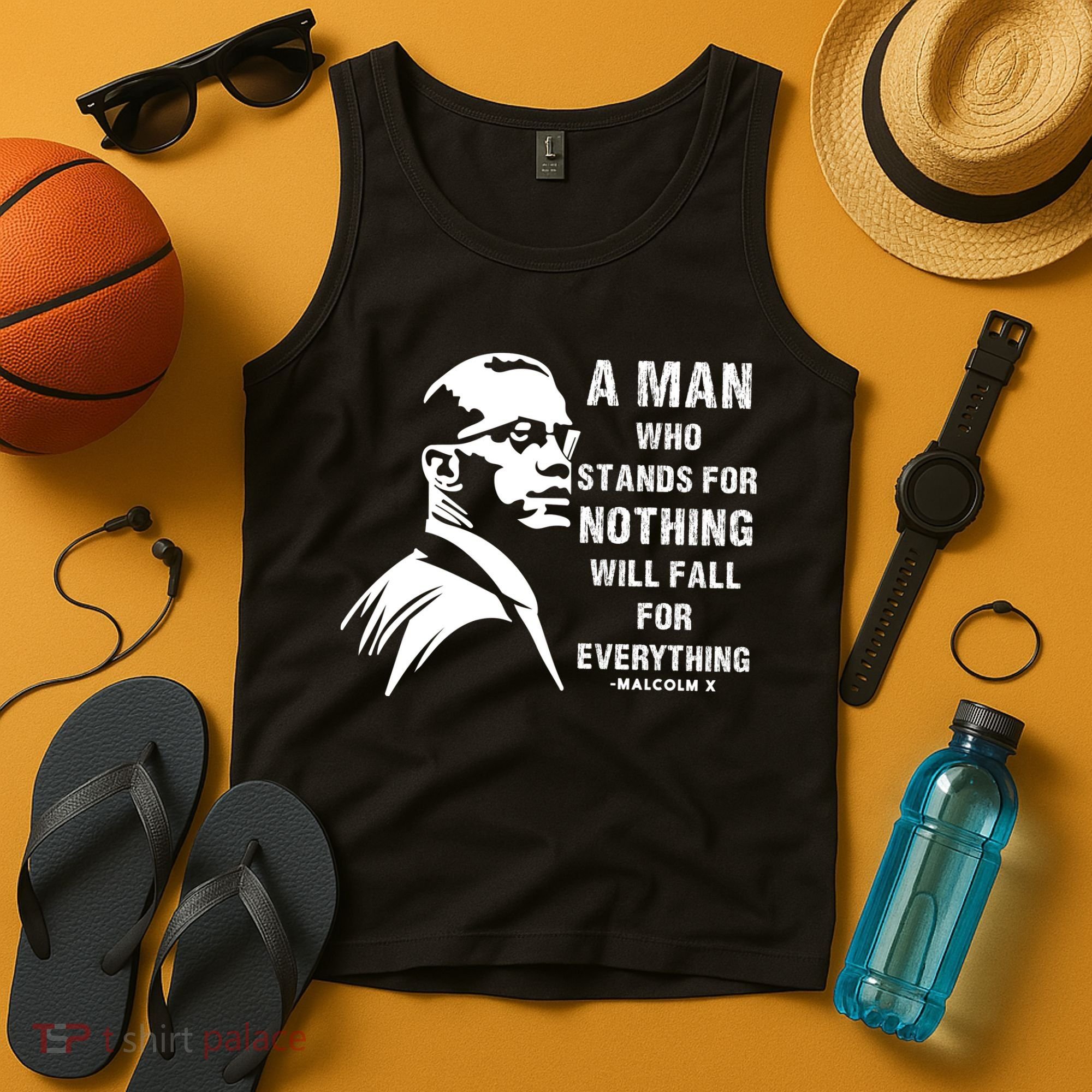 Malcolm X A Man Who Stands For Nothing Will Fall For Black History Month Tank Top