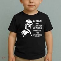 Malcolm X A Man Who Stands For Nothing Will Fall For Black History Month Toddler T-Shirt thumb 2