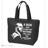 Malcolm X A Man Who Stands For Nothing Will Fall For Black History Month Tote Bag thumb 3