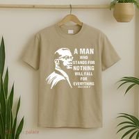 Malcolm X A Man Who Stands For Nothing Will Fall For Black History Month T-Shirt thumb 2