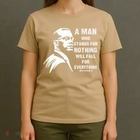 Malcolm X A Man Who Stands For Nothing Will Fall For Black History Month T-Shirt thumb 4