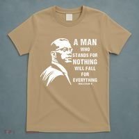 Malcolm X A Man Who Stands For Nothing Will Fall For Black History Month T-Shirt thumb 5
