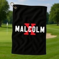 Malcolm X Black History Golf Towel thumb 1