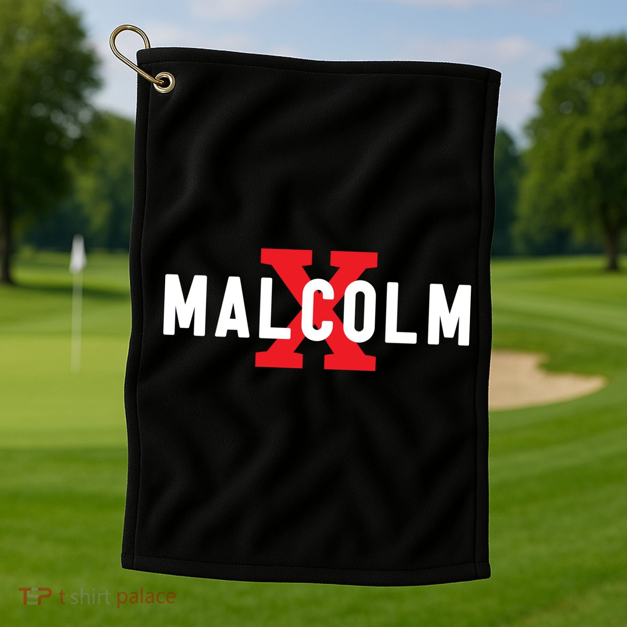 Malcolm X Black History Golf Towel