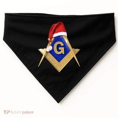 Masonic Xmas Christmas SantaS Hat Freemason Gift USA-Made Doggie Bandana