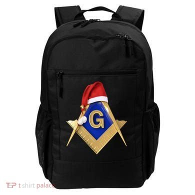 Masonic Xmas Christmas SantaS Hat Freemason Gift Backpack