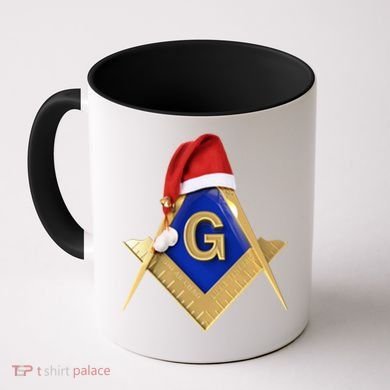 Masonic Xmas Christmas SantaS Hat Freemason Gift Coffee Mug
