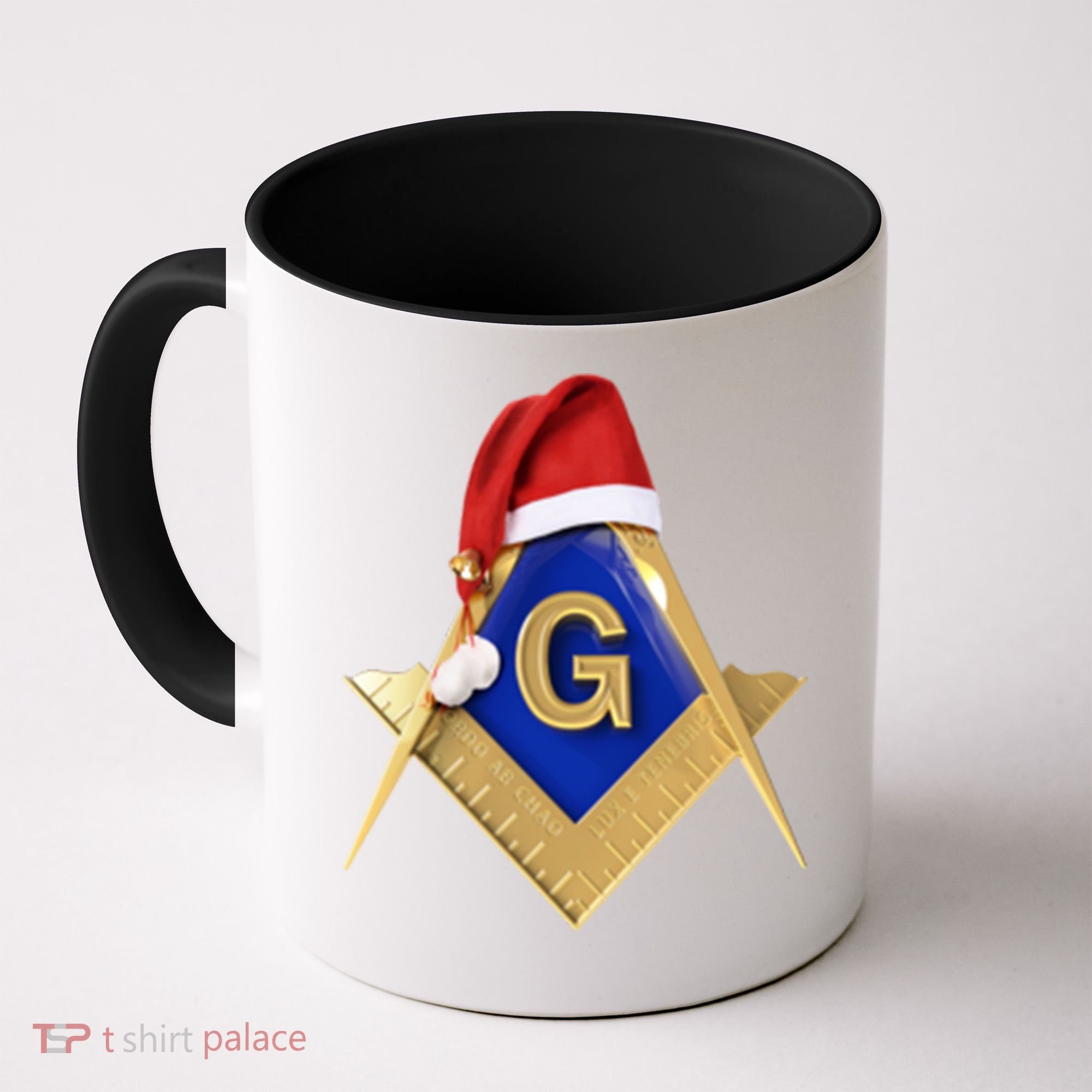 Masonic Xmas Christmas SantaS Hat Freemason Gift Coffee Mug