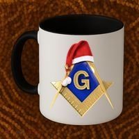 Masonic Xmas Christmas SantaS Hat Freemason Gift Coffee Mug thumb 2