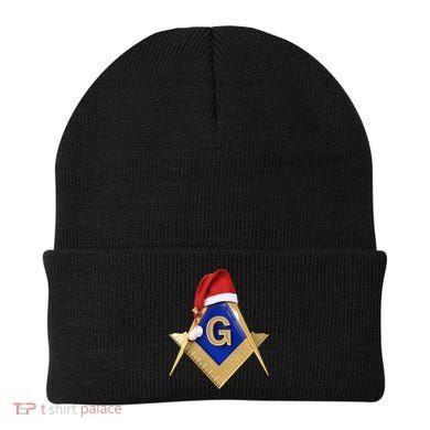 Masonic Xmas Christmas SantaS Hat Freemason Gift Beanie