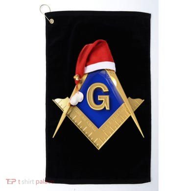 Masonic Xmas Christmas SantaS Hat Freemason Gift Golf Towel