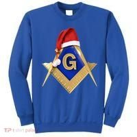 Masonic Xmas Christmas SantaS Hat Freemason Gift Sweatshirt thumb 0