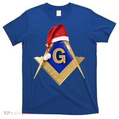 Masonic Xmas Christmas SantaS Hat Freemason Gift T-Shirt