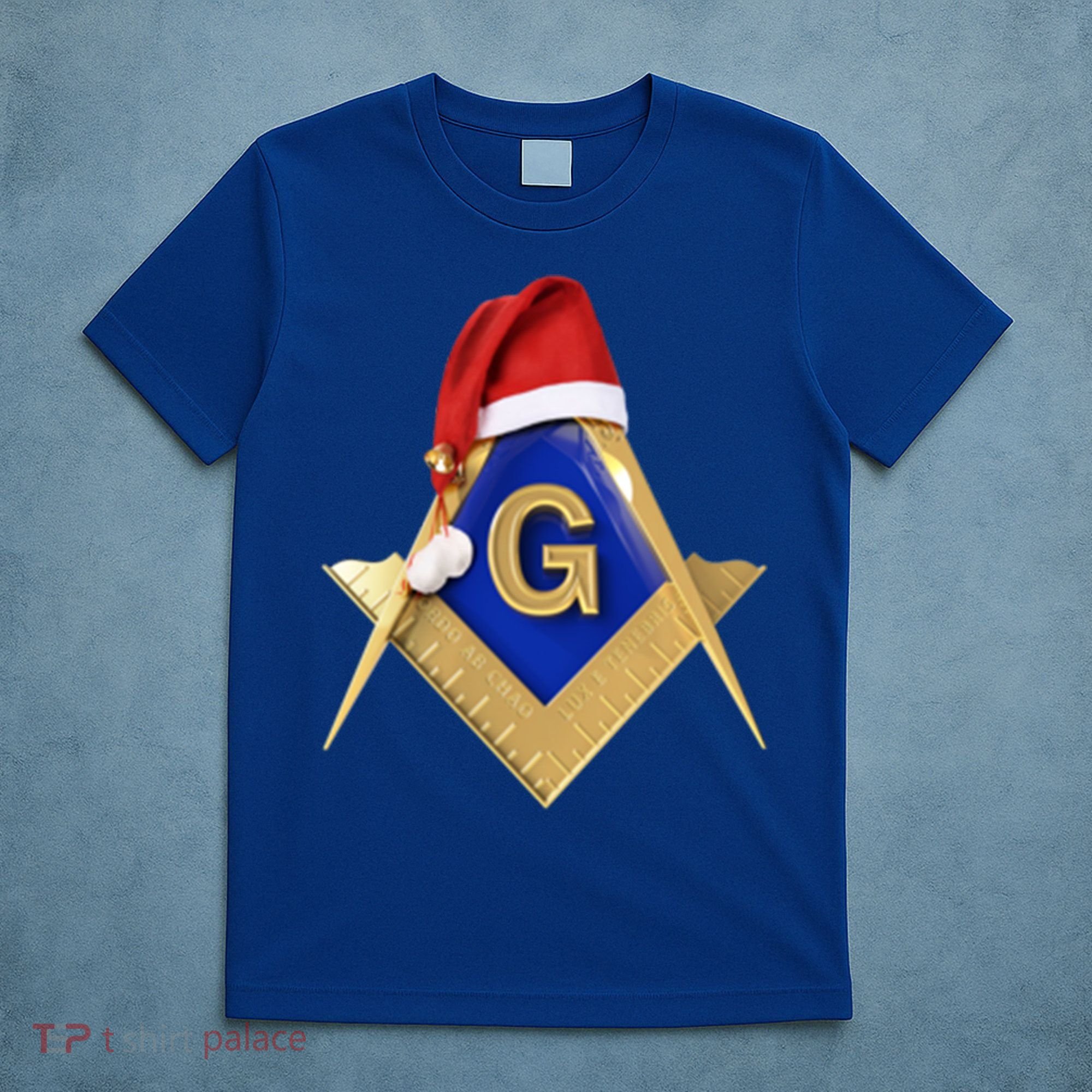 Masonic Xmas Christmas SantaS Hat Freemason Gift T-Shirt