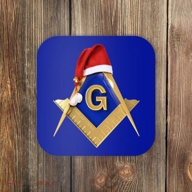 Masonic Xmas Christmas SantaS Hat Freemason Gift Coaster