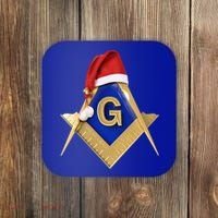 Masonic Xmas Christmas SantaS Hat Freemason Gift Coaster thumb 0