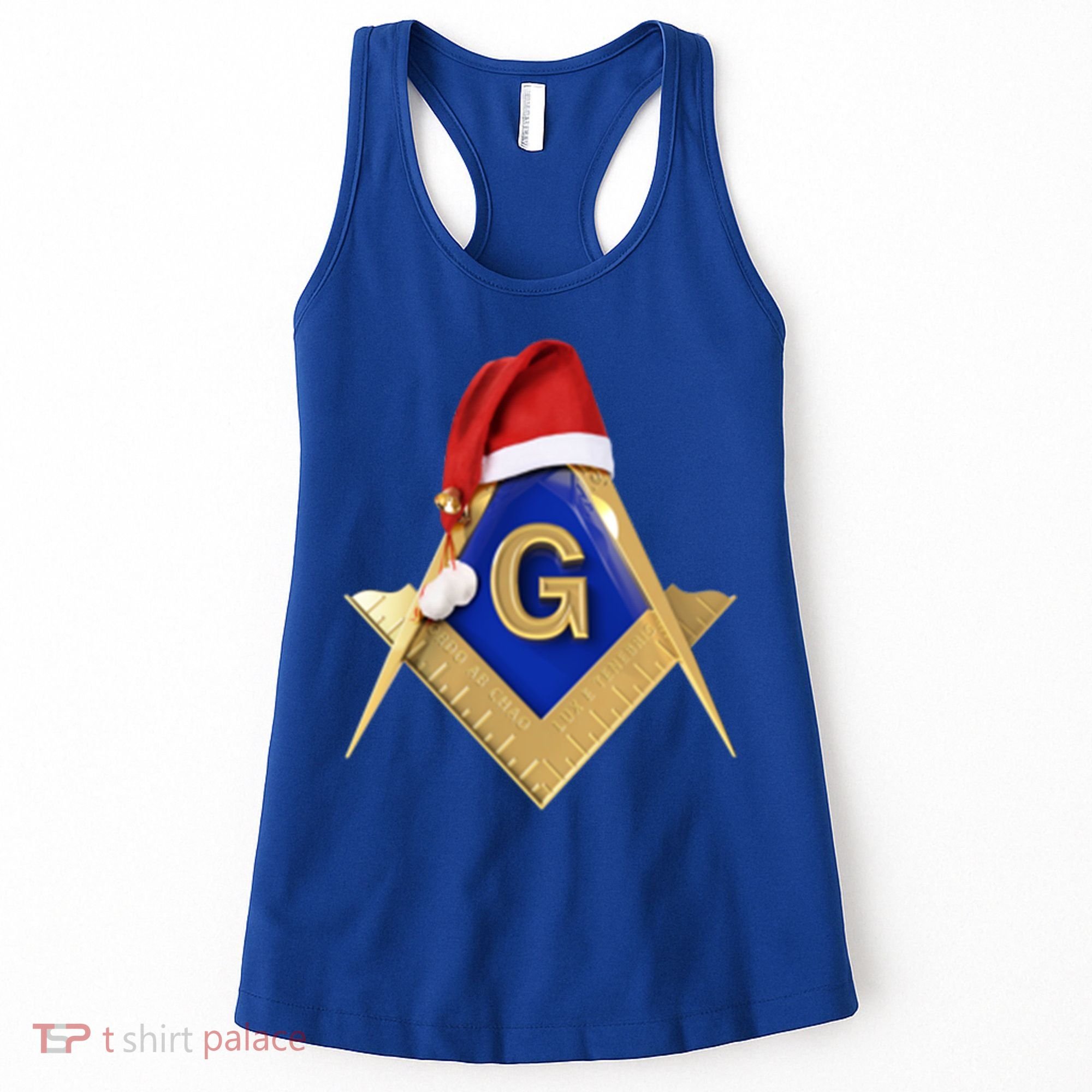 Masonic Xmas Christmas SantaS Hat Freemason Gift Women's Tank Top