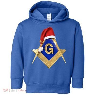 Masonic Xmas Christmas SantaS Hat Freemason Gift Toddler Hoodie