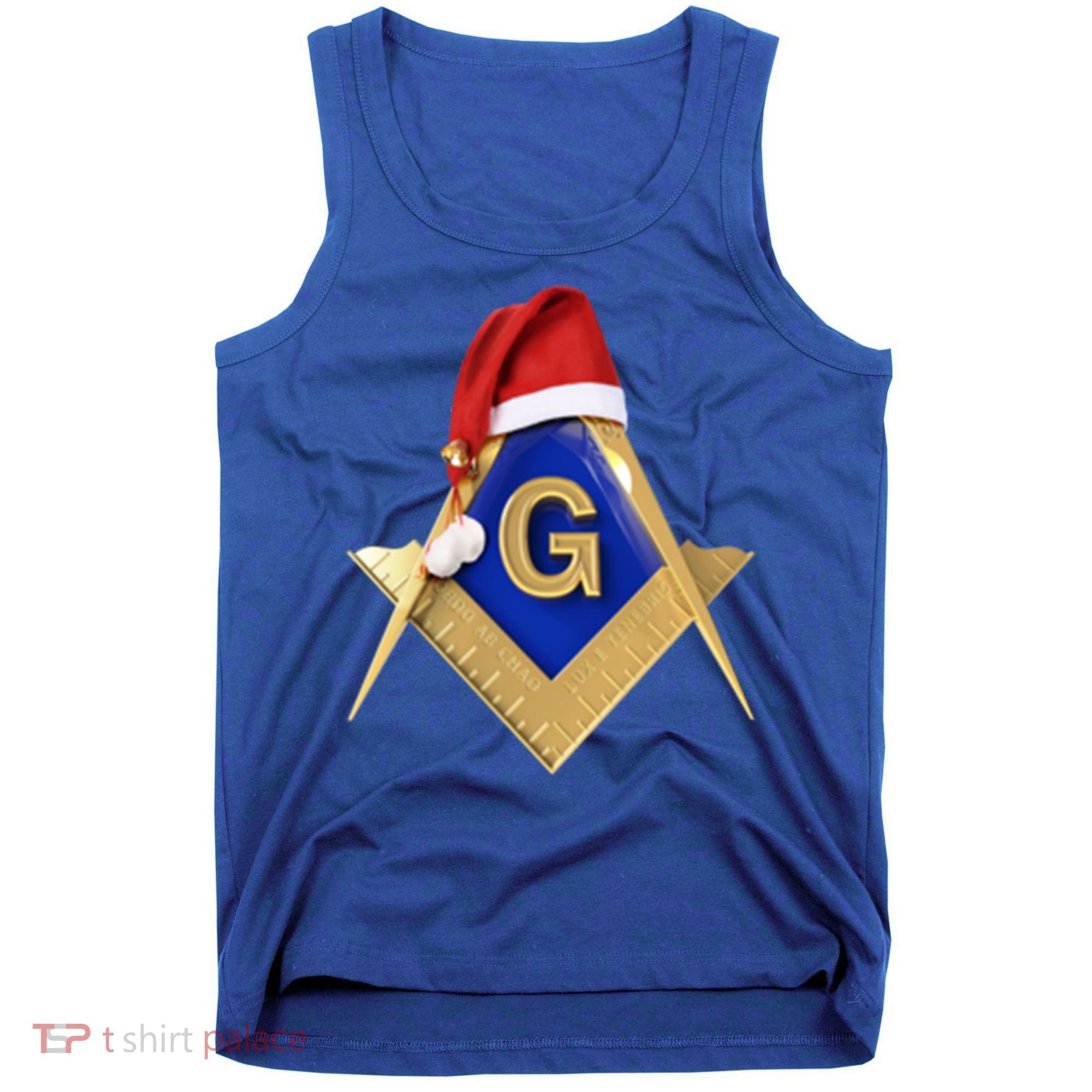 Masonic Xmas Christmas SantaS Hat Freemason Gift Tank Top