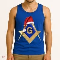 Masonic Xmas Christmas SantaS Hat Freemason Gift Tank Top thumb 3