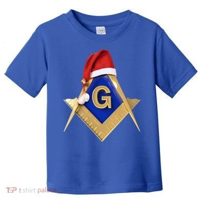 Masonic Xmas Christmas SantaS Hat Freemason Gift Toddler T-Shirt