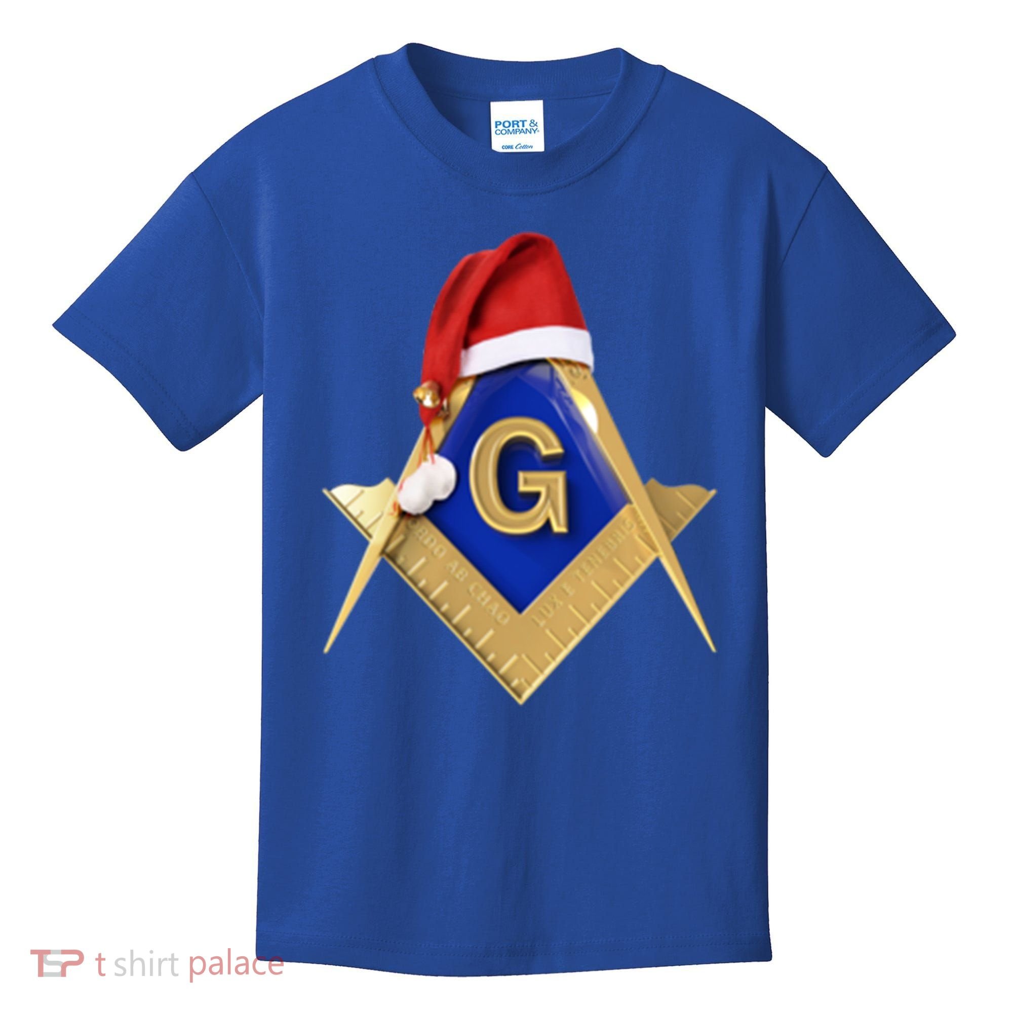 Masonic Xmas Christmas SantaS Hat Freemason Gift Kids T-Shirt