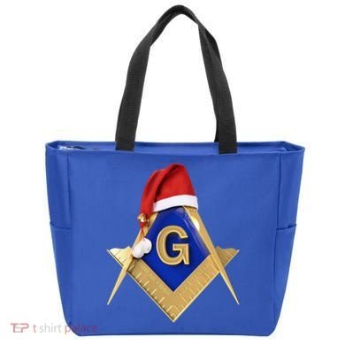 Masonic Xmas Christmas SantaS Hat Freemason Gift Tote Bag